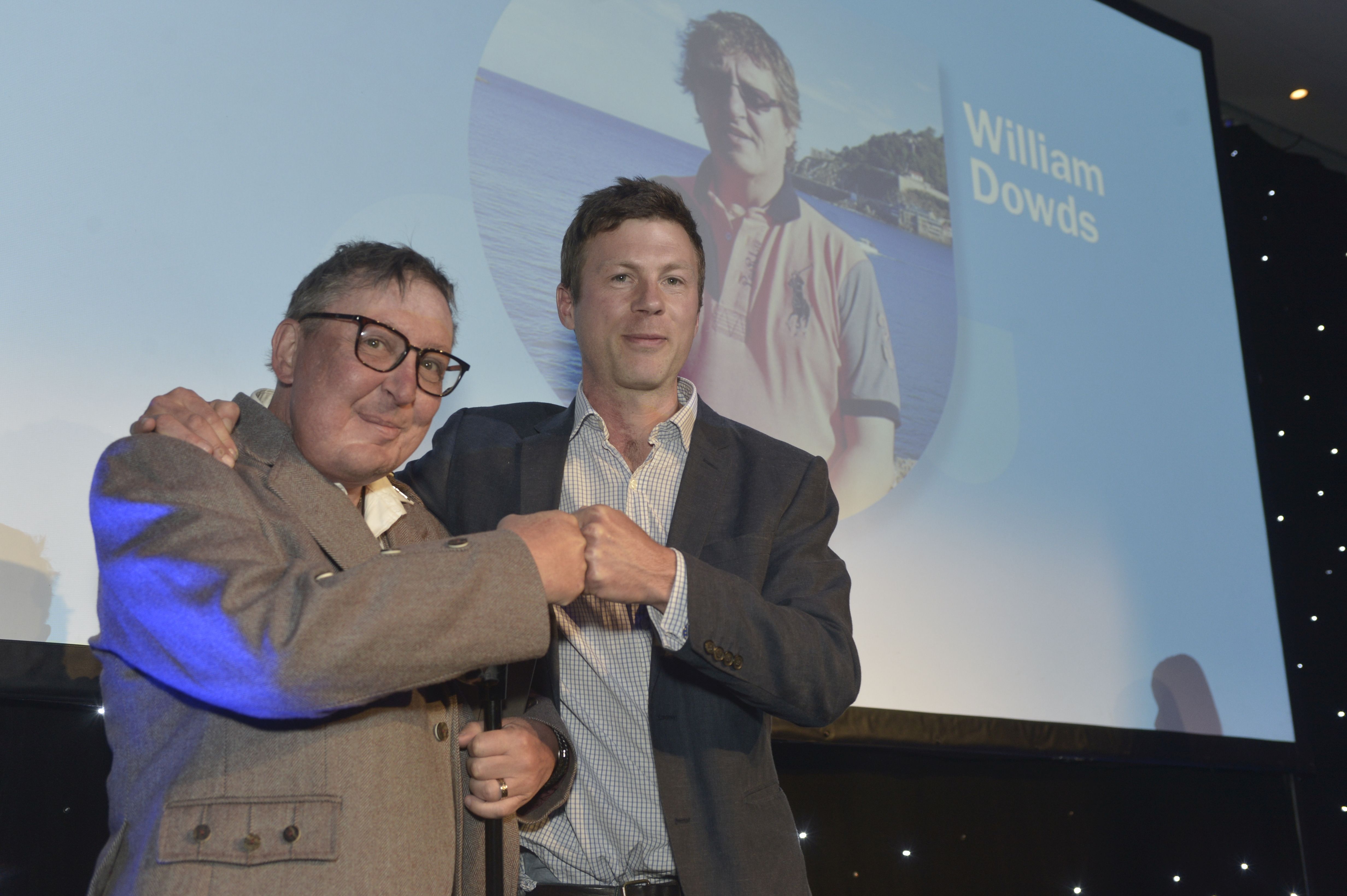 Special award: Fish Farmer's William Dowds with the Fish Site's Rob Fletcher (picture: Angus Blackburn)