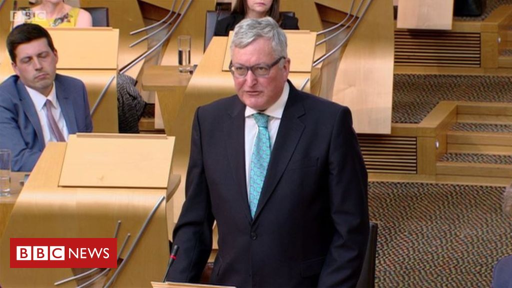 Rural Economy minister Fergus Ewing - he announced aquaculture regulatory reforms at Holyrood this afternoon
