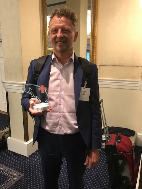 Inalve CEO and co-founder Christophe Vasseur with his innovation award