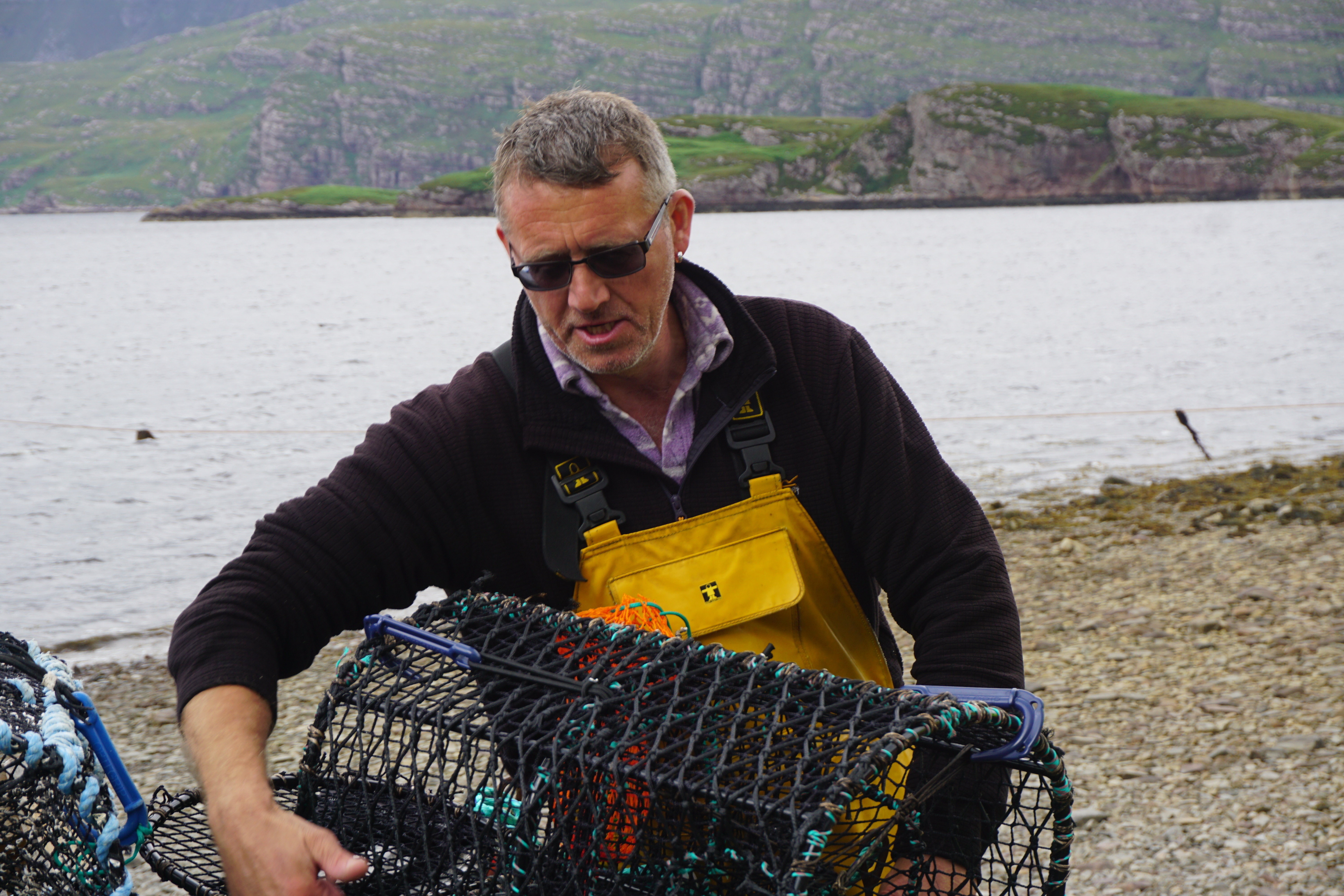 Wrasse fisherman Mark MacLeod - helping the salmon industry become more sustainable (photo: SSPO)