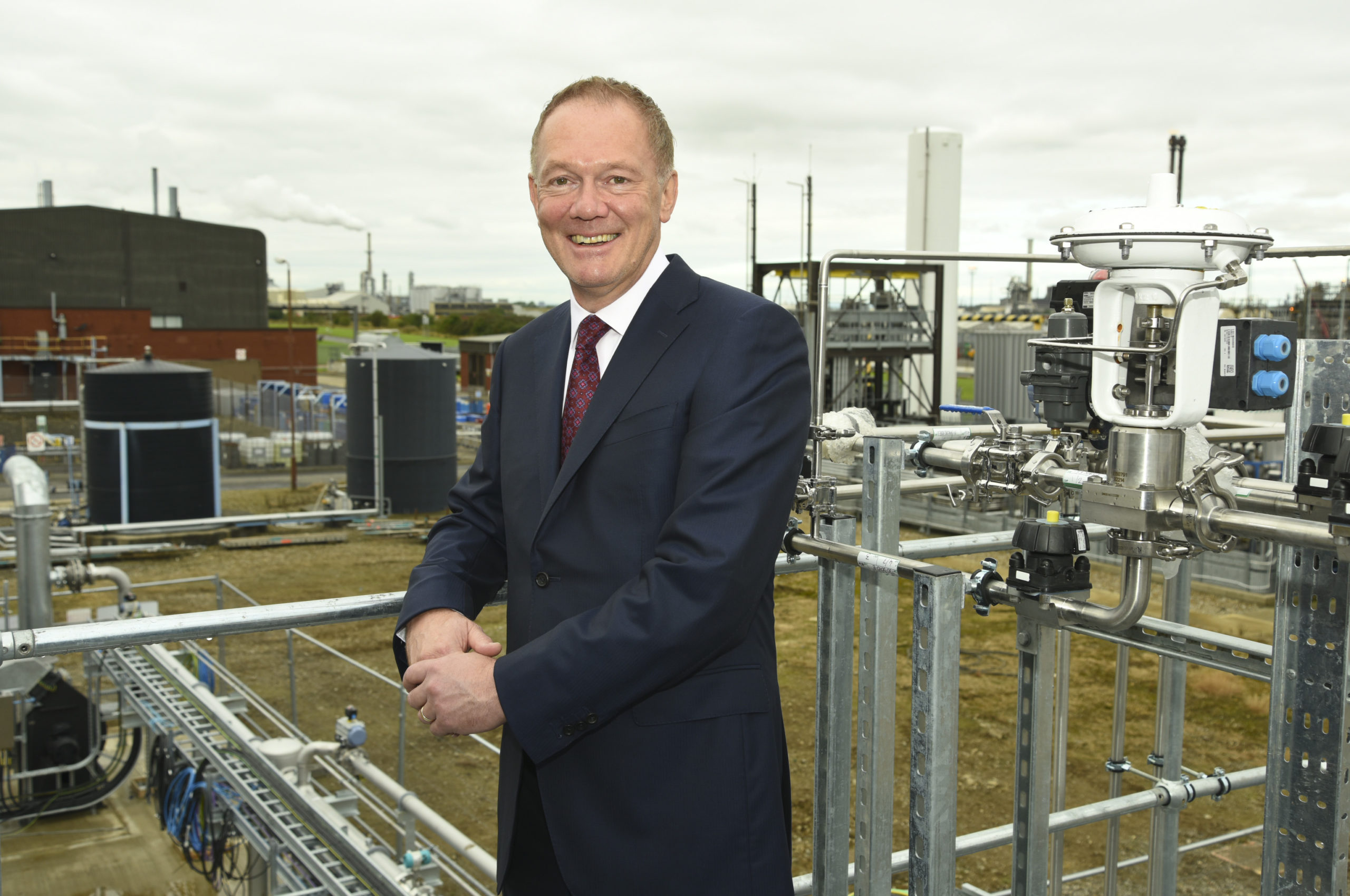 Calysta president and CEO Alan Shaw at the company's UK trial site in Teesside (photo: Calysta)