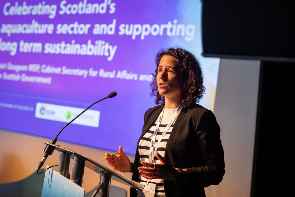 Mairi Gougeon, Minister for Rural Affairs, at Aquaculture UK 2022