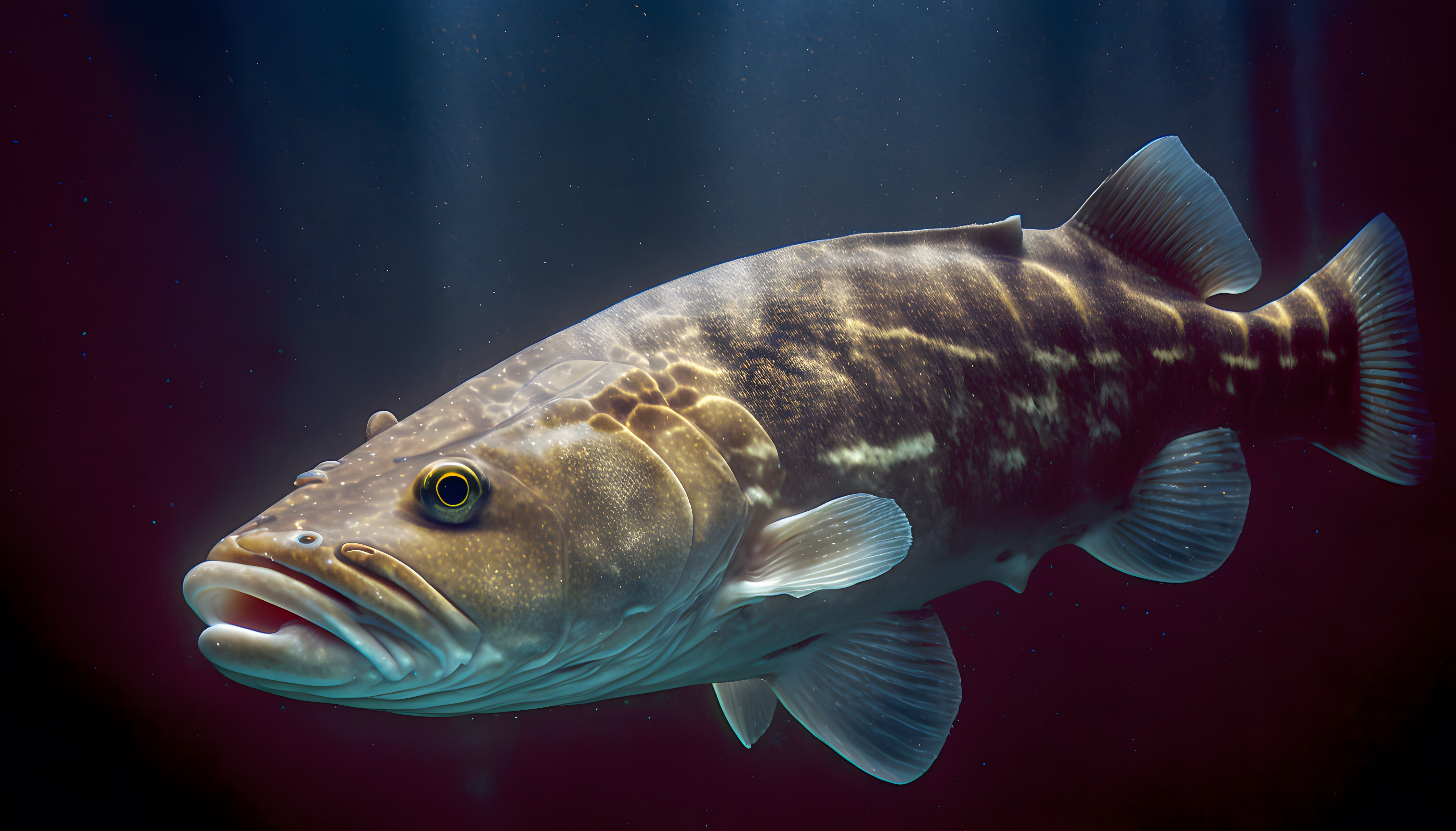 atlantic cod in the wild underwater