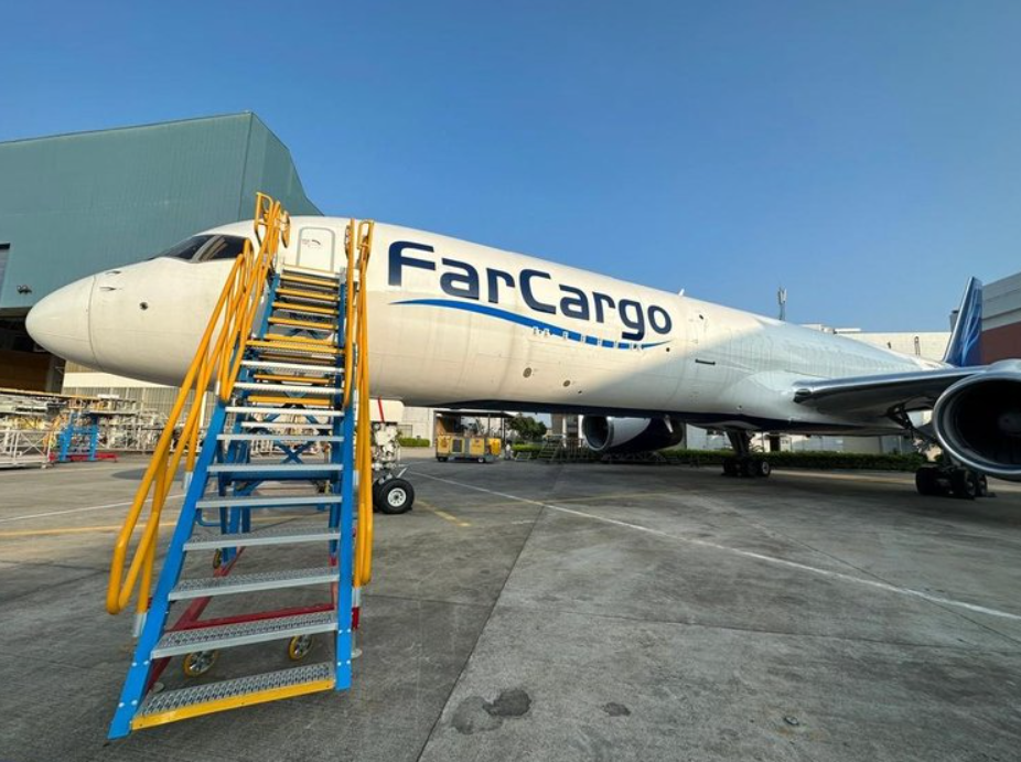 Bakkafrost FarCargo Boeing 757-200 on the runway
