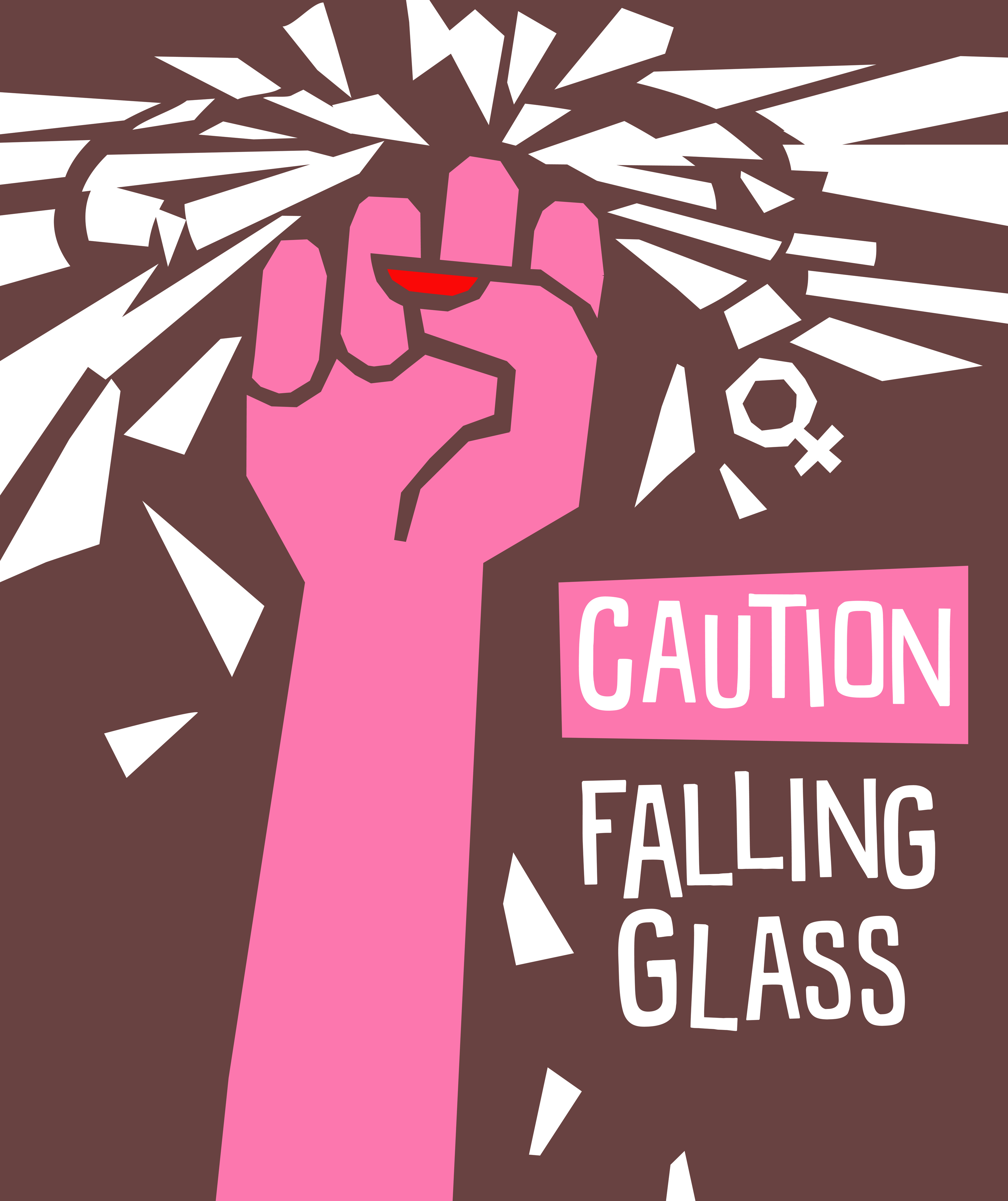 Breaking through the glass ceiling graphic