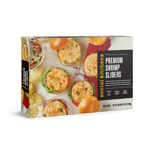 Premium Shrimp Sliders, from Social Kitchens Professional / SK Food Brands