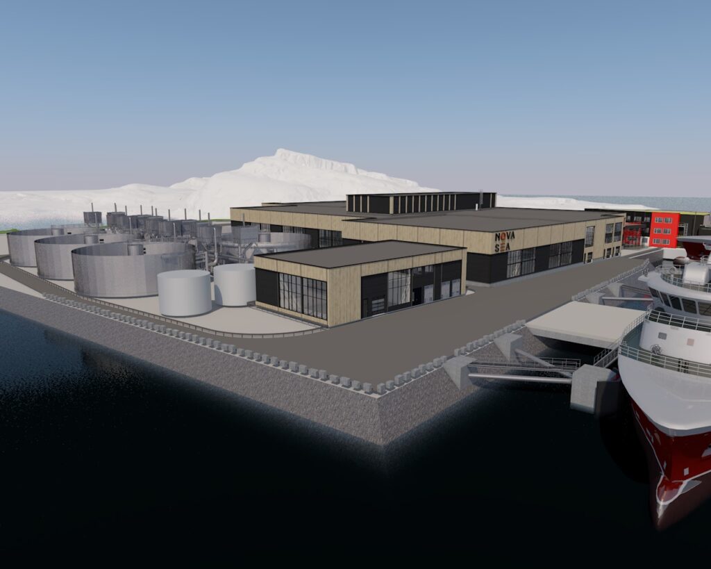Computer rendering of buildings in Nove Sea's planned slaughterhouse